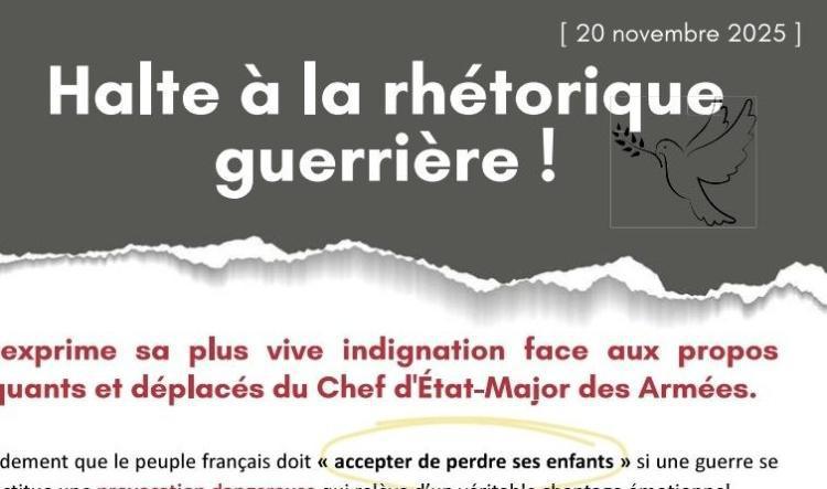 Halte à la rhétorique guerrière !