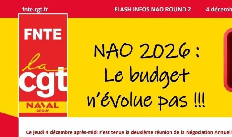 NAO 2026 : Le budget n'évolue pas !!