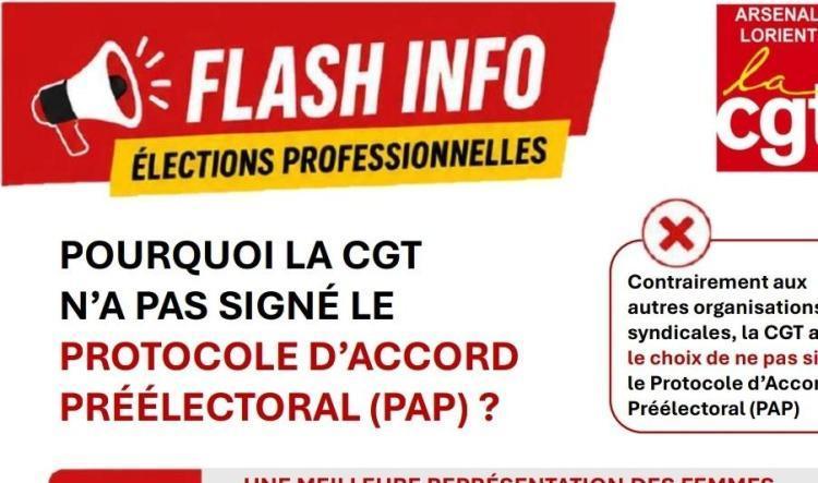 POURQUOI LA CGT N'A PAS SIGNÉ LE PROTOCOLE D'ACCORD PRÉÉLECTORAL ?