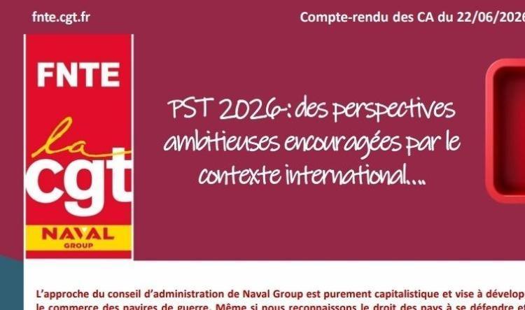 Compte Rendu Conseil d'Administration Naval Group