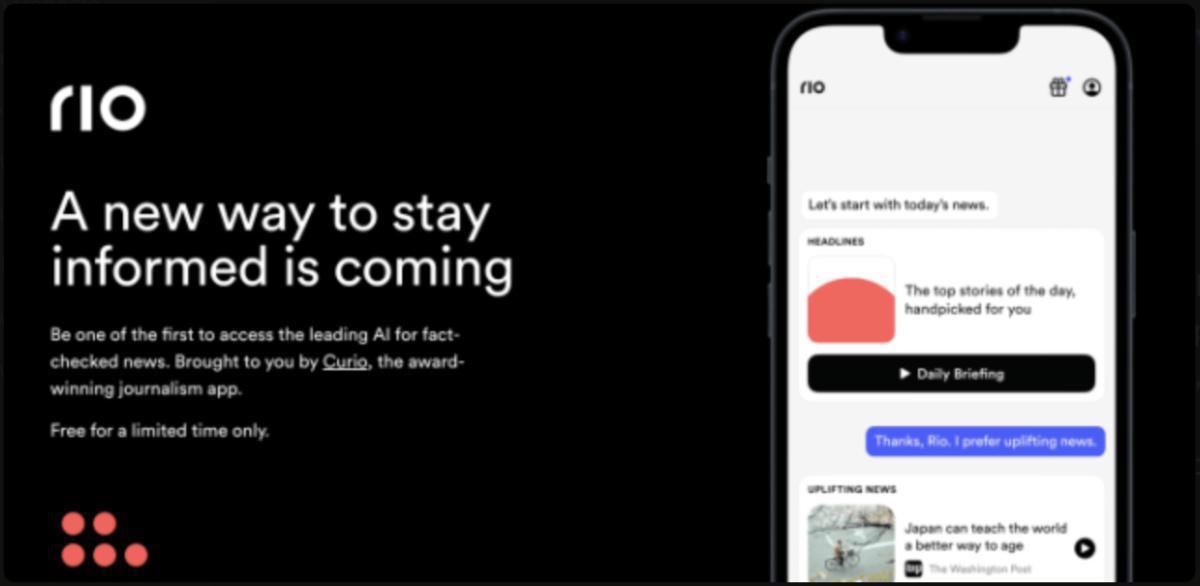 Curio lance Rio, un présentateur de nouvelles IA personnalisé Curio lance Rio, un présentateur de nouvelles IA personnalisé