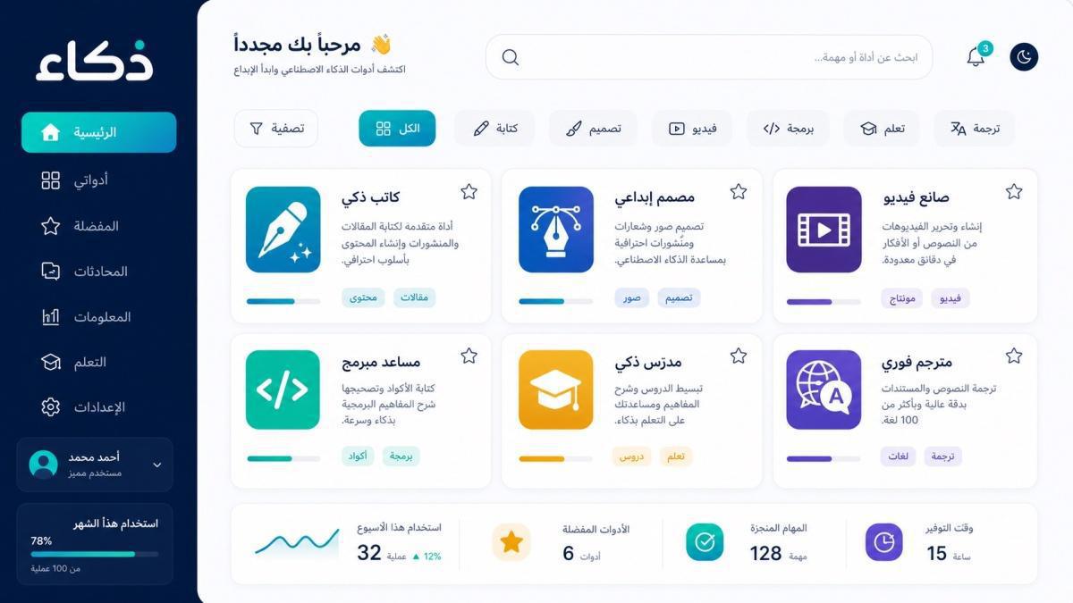 منصة "ذكاء" تطلق دليلاً رقمياً عربياً لأدوات الذكاء الاصطناعي
