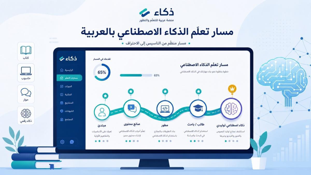 منصة "ذكاء" تطلق مساراً تعليمياً منظماً لتعلّم الذكاء الاصطناعي بالعربية
