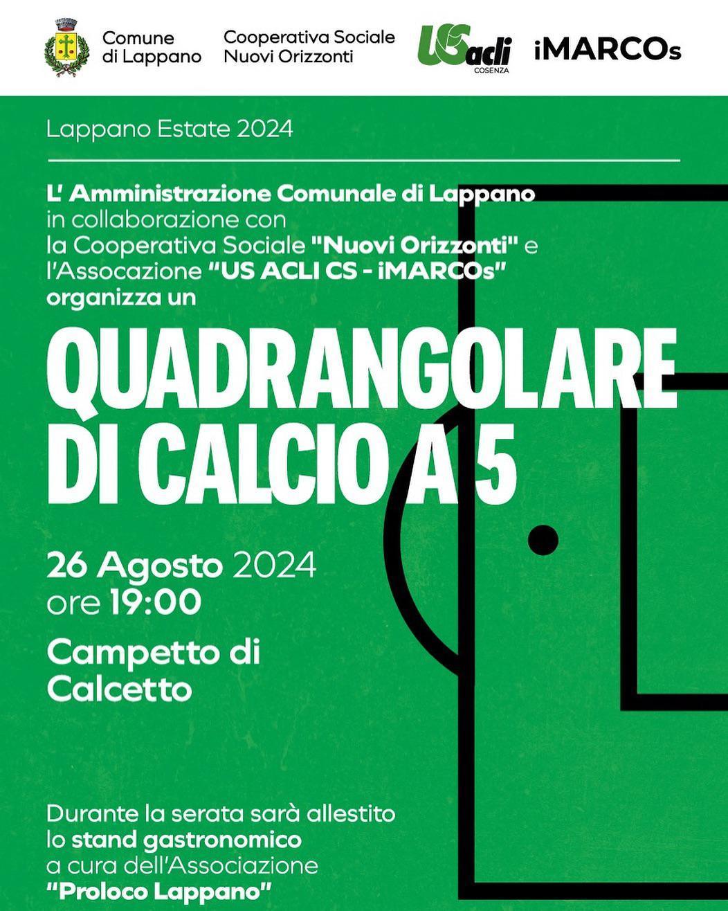 Quadrangolare di Calcio a 5 (inizio ore 19:00)