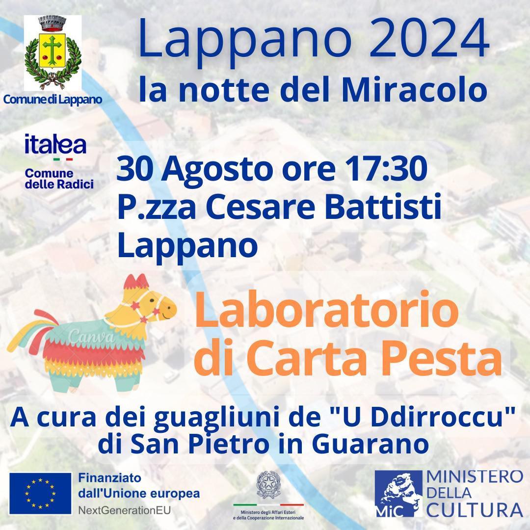 La notte del Miracolo - Laboratorio di Carta Pesta (inizio ore 17:30)