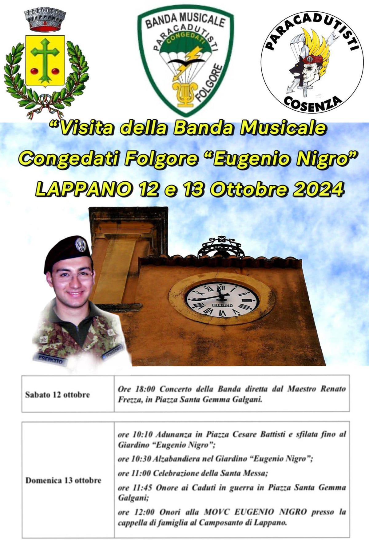 Concerto della Banda diretta dal Maestro Renato Frezza (inizio ore 18:00)