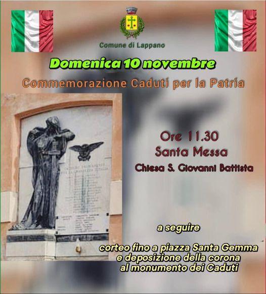 Commemorazione Caduti per la Patria (inizio ore 11.30)
