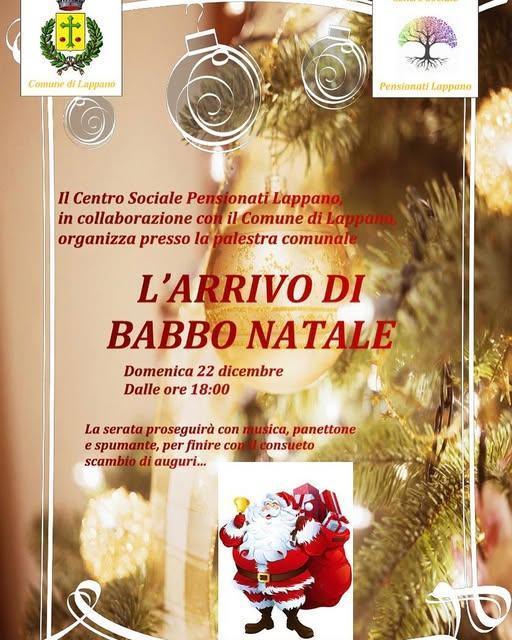L'Arrivo di Babbo Natale (inizio ore 18.00)
