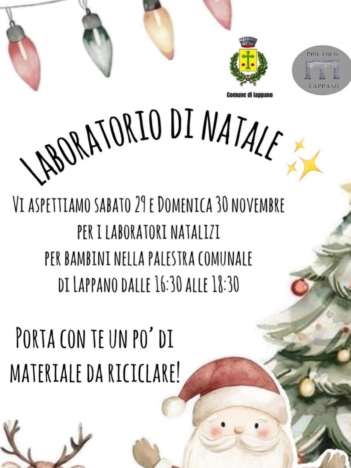 Laboratorio di Natale (inizio ore 16.30)