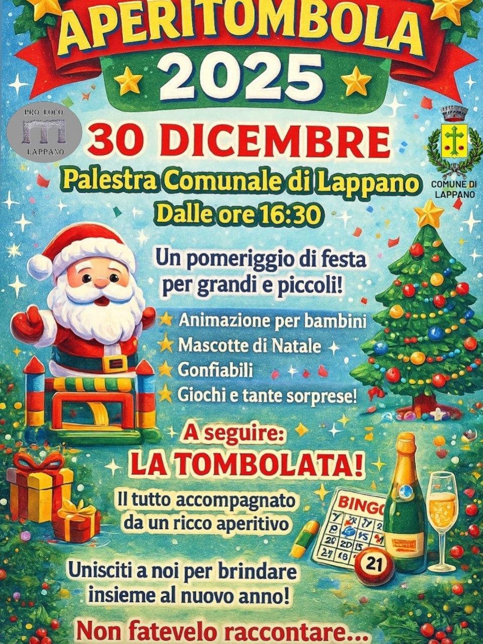 Aperitombolata con Animazione Per Bambini (Inizio ore 16:30)