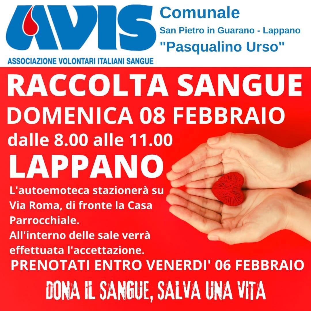 Raccolta Sangue (dalle ore 8.00 alle 11.00)