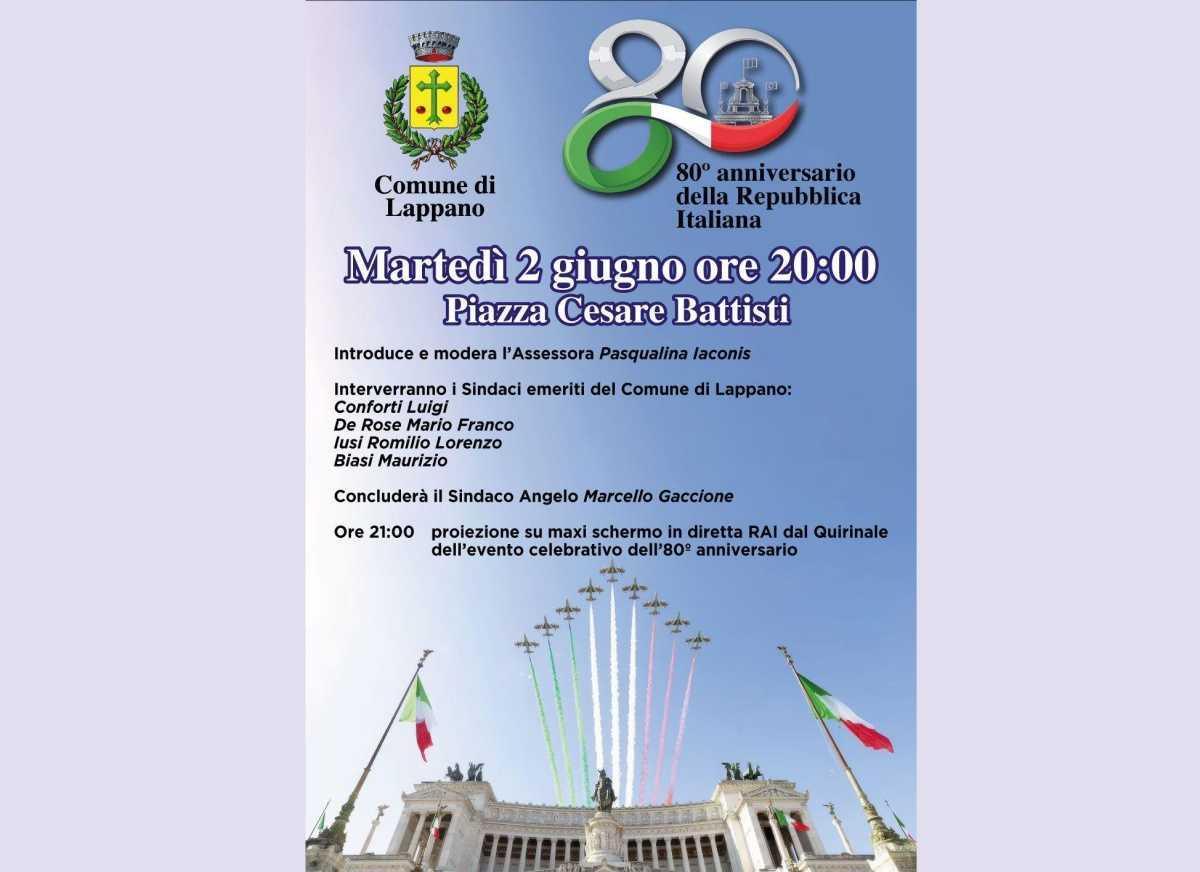 80° Anniversario Della Repubblica Italiana (Inizio ore 20.00)
