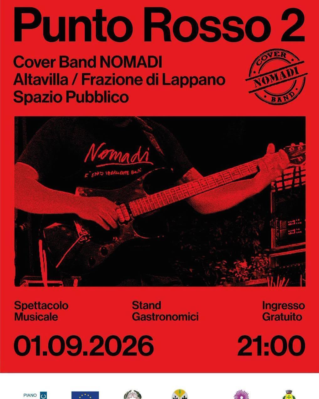 Punto Rosso 2 – Cover Band Nomadi (inizio ore 21.00)
