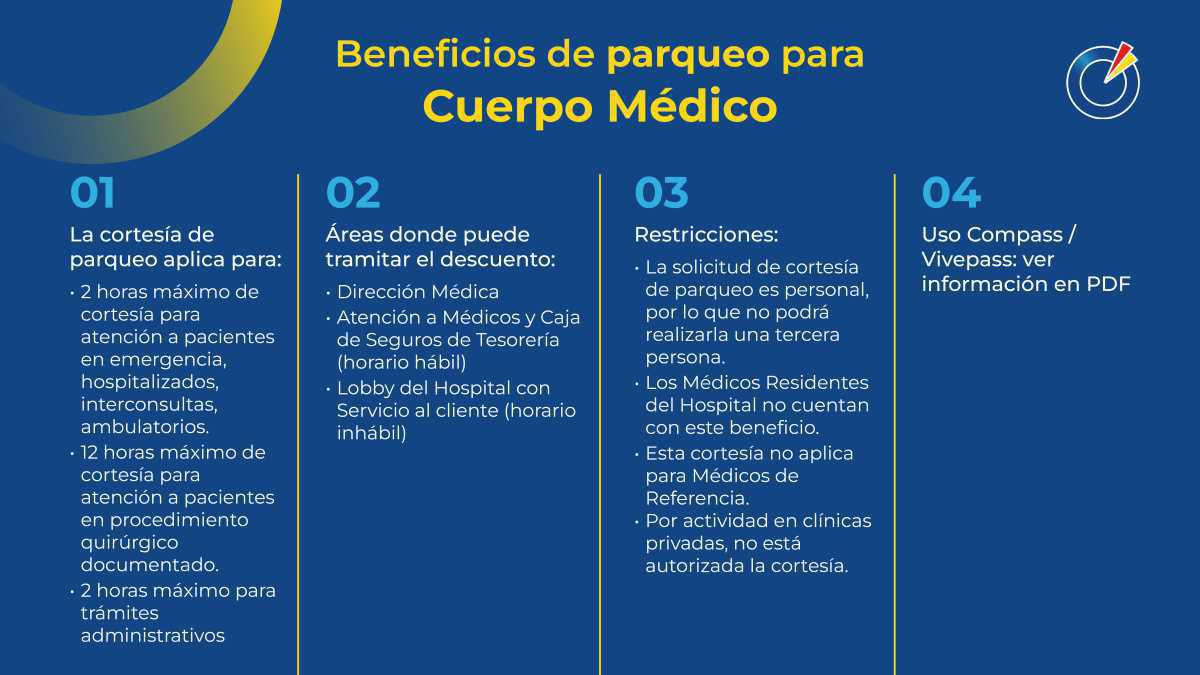 Beneficios de parqueo para Cuerpo Médico