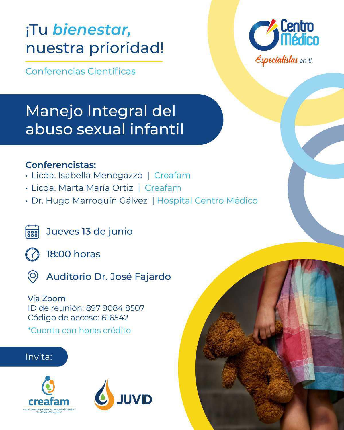 13 de Junio | Manejo Integral del abuso sexual infantil 13 de Junio | Manejo Integral del abuso sexual infantil