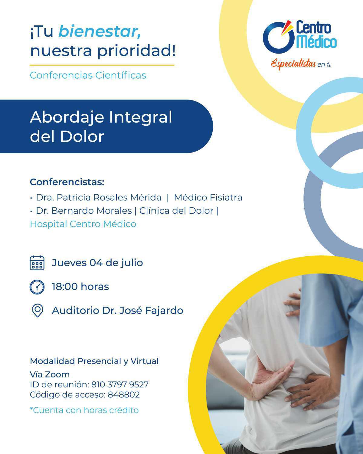 Conferencia Científica | Abordaje Integral del Dolor Conferencia Científica | Abordaje Integral del Dolor