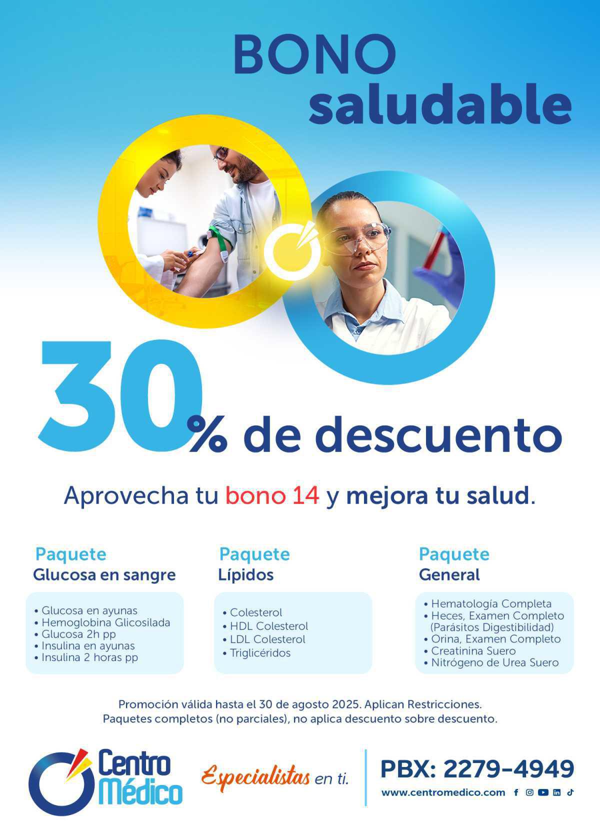 Bono Saludable: 30% de descuento para cuidar tu salud