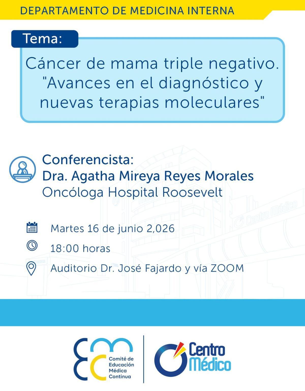 Cáncer de mama triple negativo. "Avances en el diagnóstico y nuevas terapias moleculares"