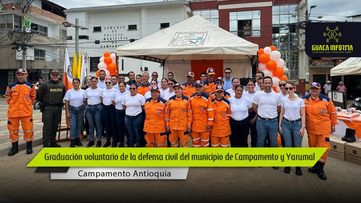 Campamento, Antioquia: Nuevos Graduados de la Defensa Civil Fortalecen la Seguridad Comunitaria Campamento, Antioquia: Nuevos Graduados de la Defensa Civil Fortalecen la Seguridad Comunitaria