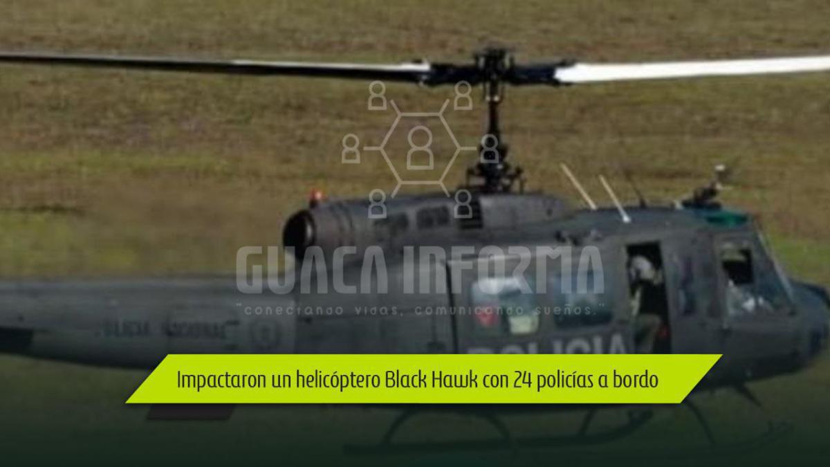 impactaron un helicóptero Black Hawk con 24 policías a bordo impactaron un helicóptero Black Hawk con 24 policías a bordo
