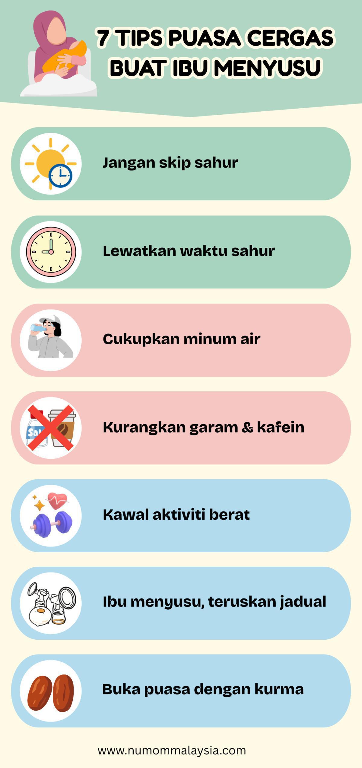TIPS KURANGKAN RASA LETIH SEMASA PUASA