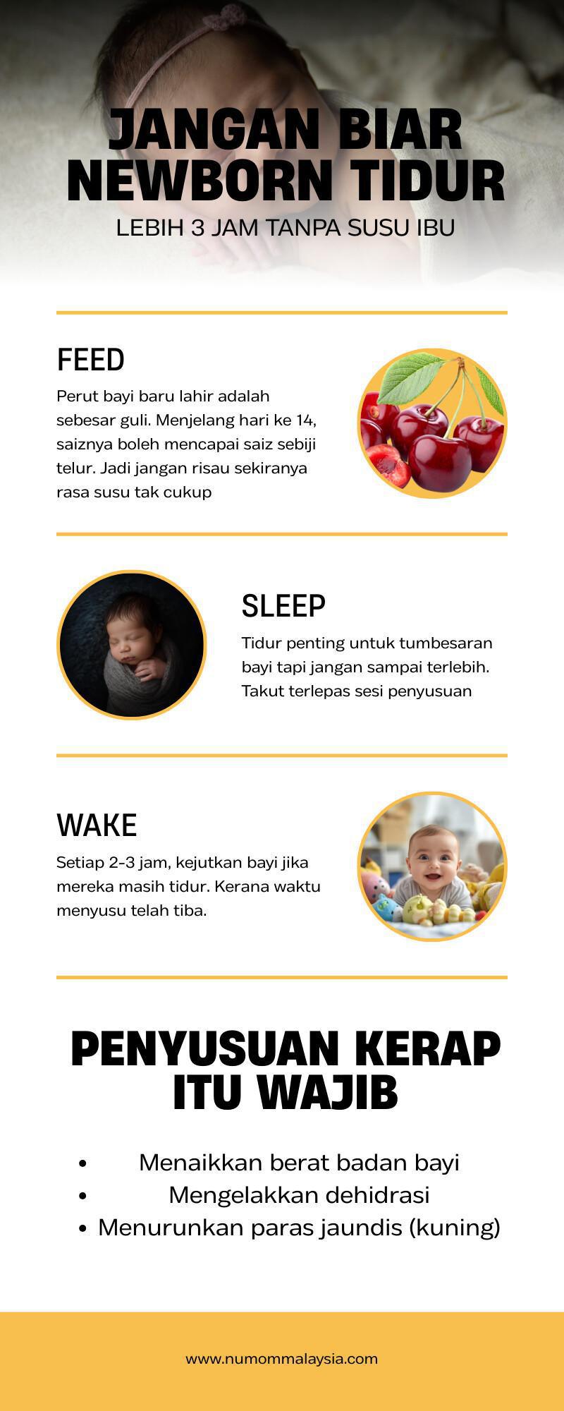 BAYI BARU LAHIR KUAT TIDUR, KEJUT MENYUSU ATAU BIAR?