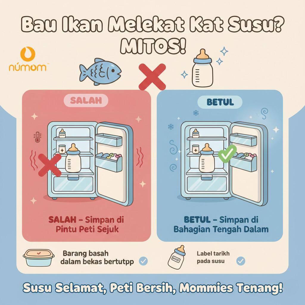 BOLEH KE SIMPAN SUSU PERAHAN BERSAMA BARANG BASAH?
