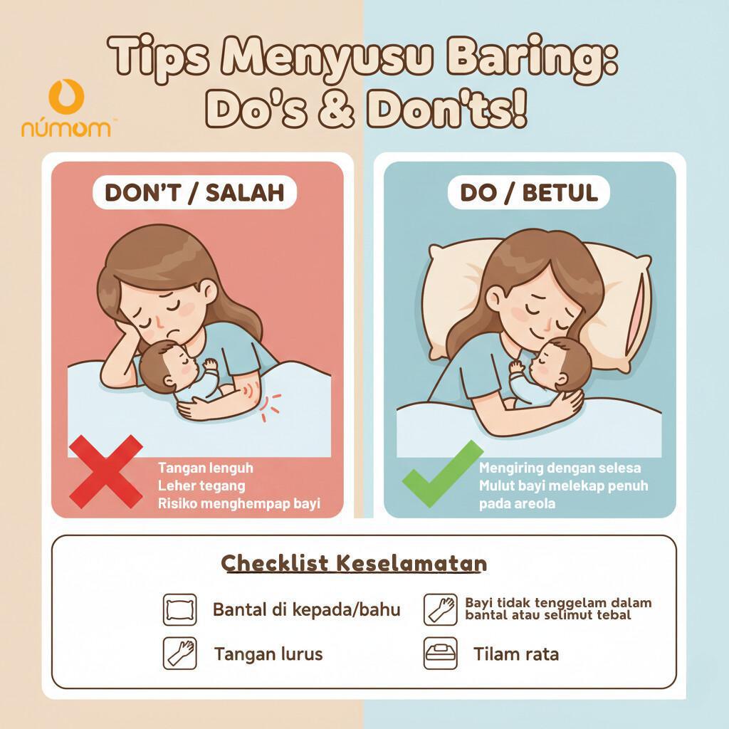 POSISI MENYUSU BARING : PERLU KE AMPU KEPALA