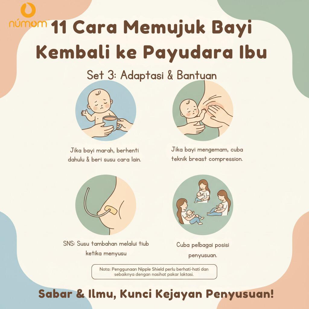 11 CARA MEMUJUK SEMULA BAYI MENYUSU DI PAYUDARA IBU