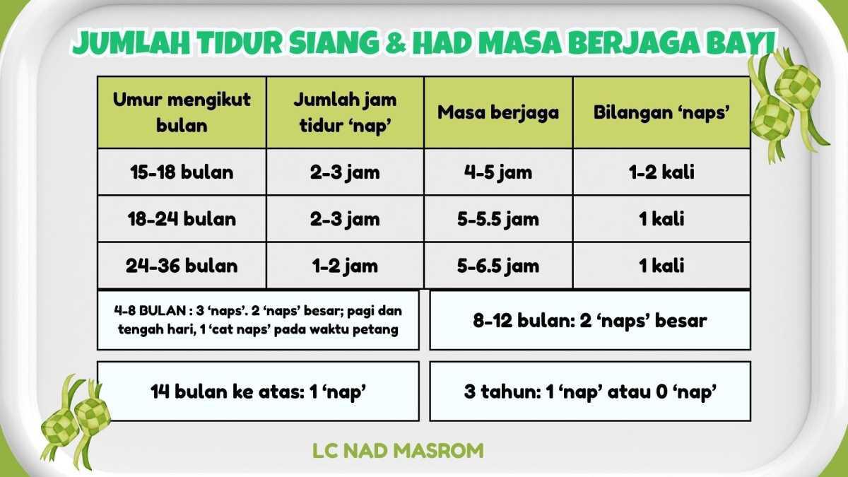 JADUAL TIDUR BAYI