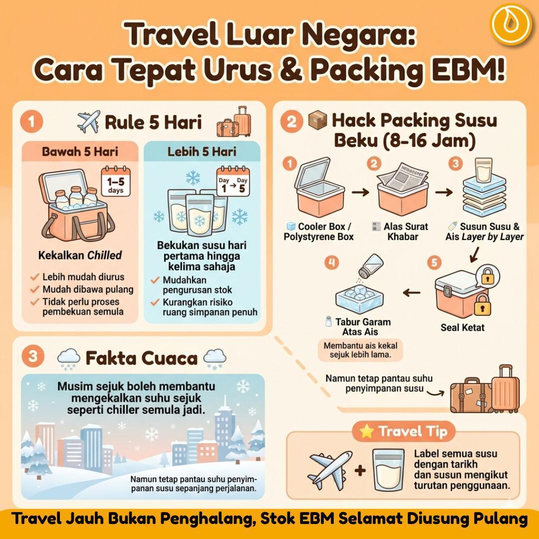 TIPS BAWA BALIK SUSU PERAHAN (Bercuti Panjang)