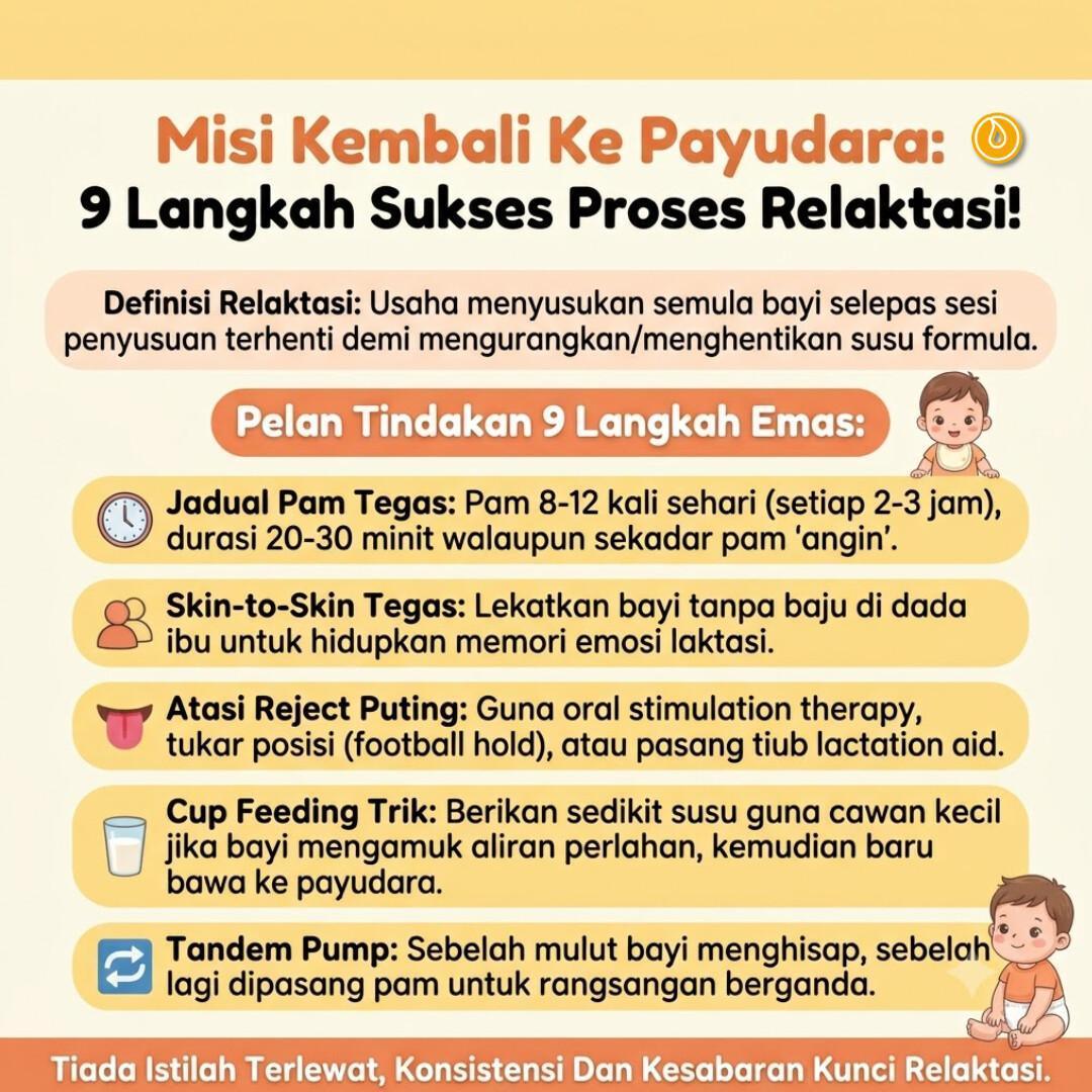 TIPS RELAKTASI BAGI IBU YANG NAK MENYUSUKAN SEMULA