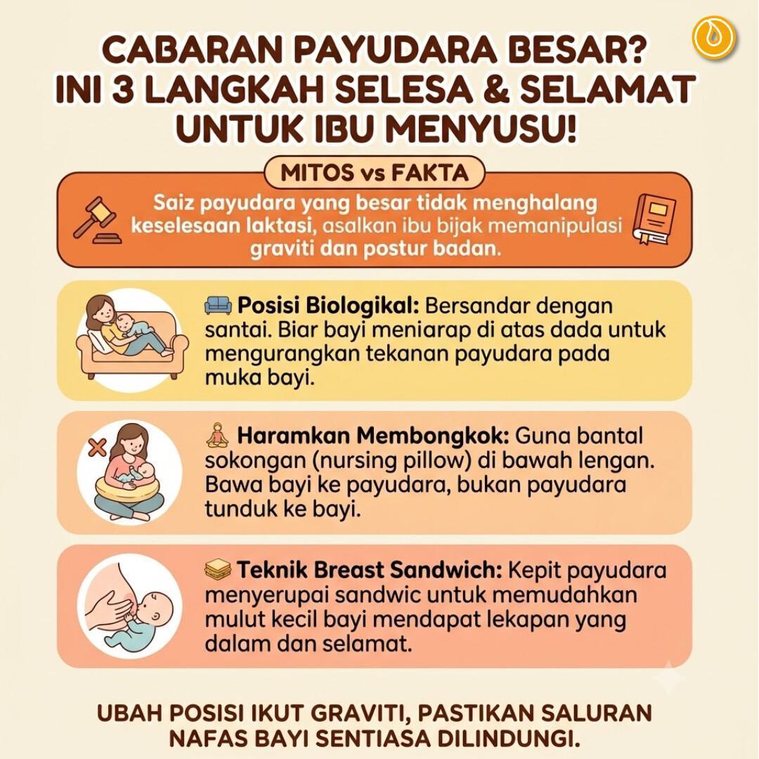 Tips Menyusu untuk Ibu Payudara Besar