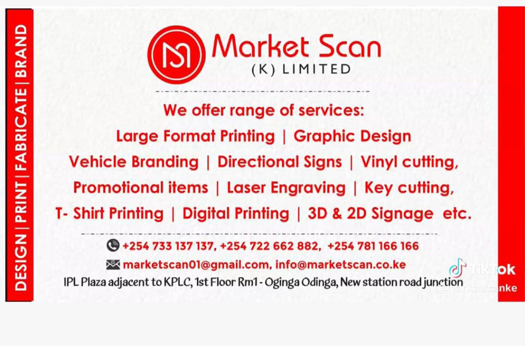 Market Scan Design and Branding - Kisumu