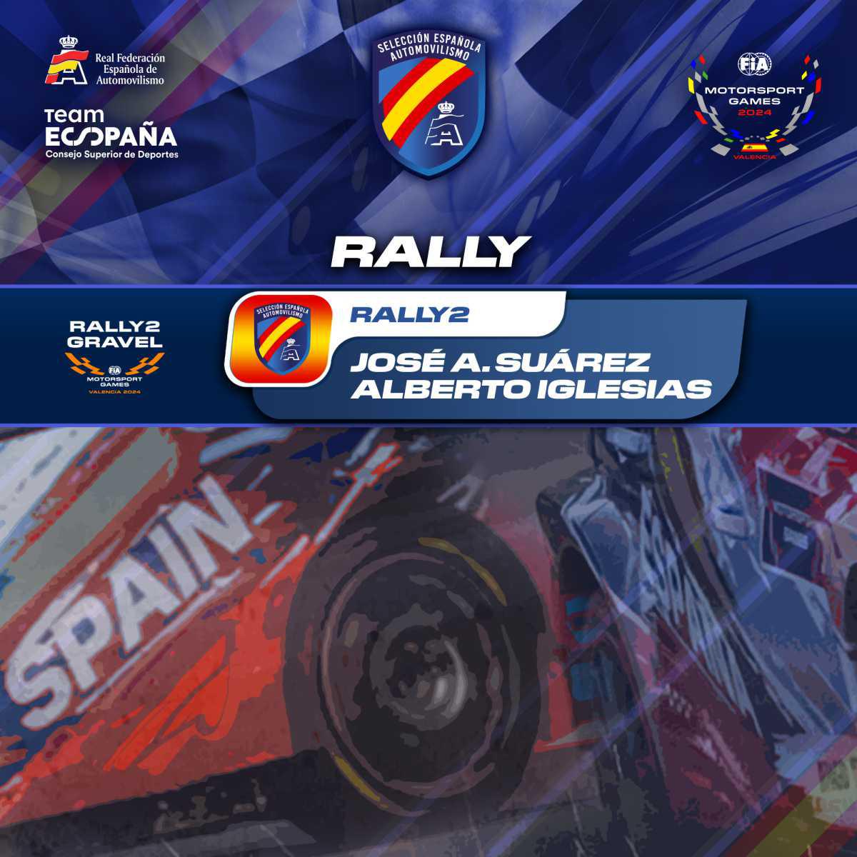 ¡Cohete Suárez en los FIA Motorsport Games con la Selección!