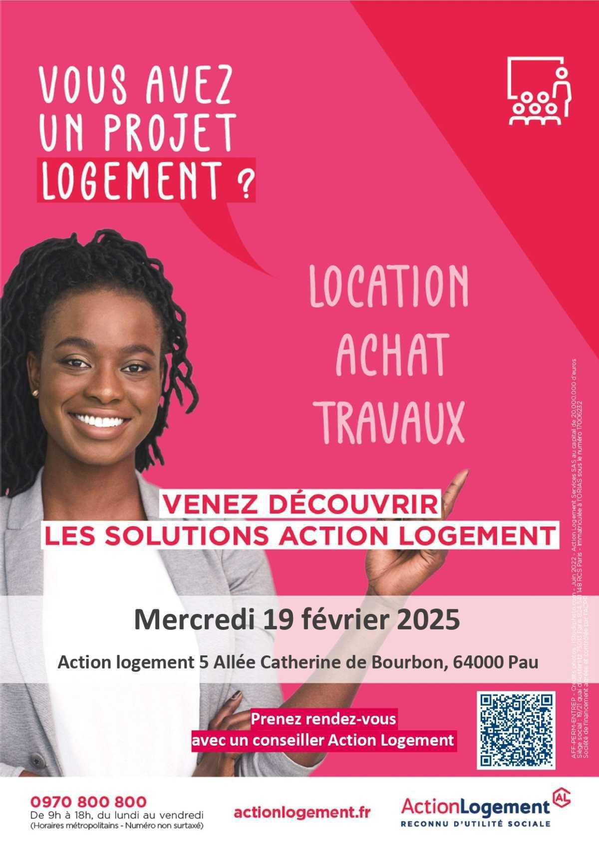 Permanence Action Logement le 19/02 - Location Achat Travaux