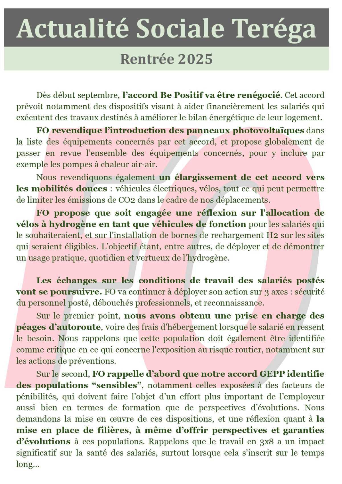 Actualité sociale - rentrée 2025