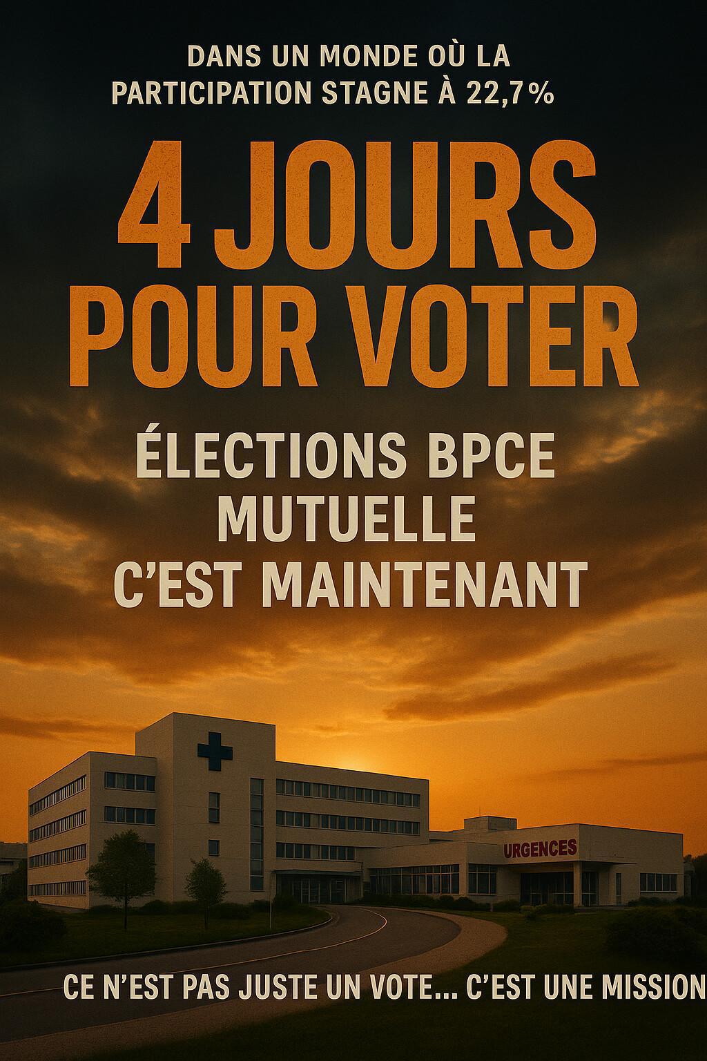 Elections BPCE Mutuelle : plus que 4 jours pour voter ! Elections BPCE Mutuelle : plus que 4 jours pour voter !