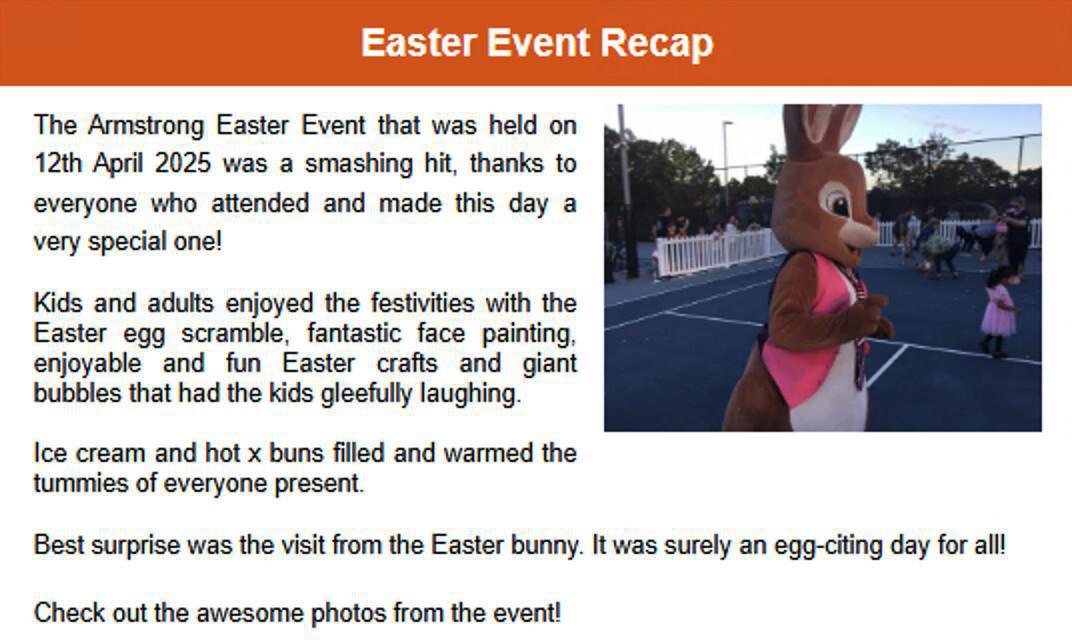 Armstrong Mt Duneed Community Monthly Update-April 2025 Armstrong Mt Duneed Community Monthly Update-April 2025