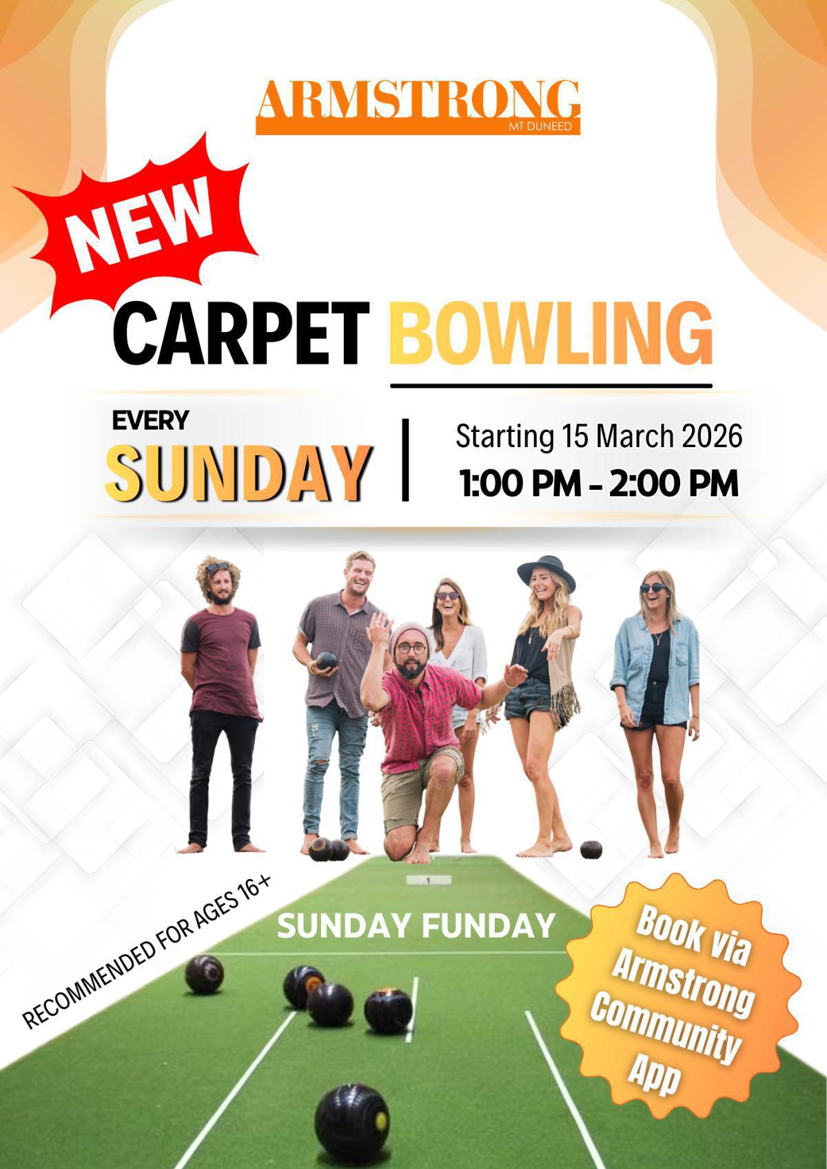 NEW at Club Armstrong: Carpet Bowls