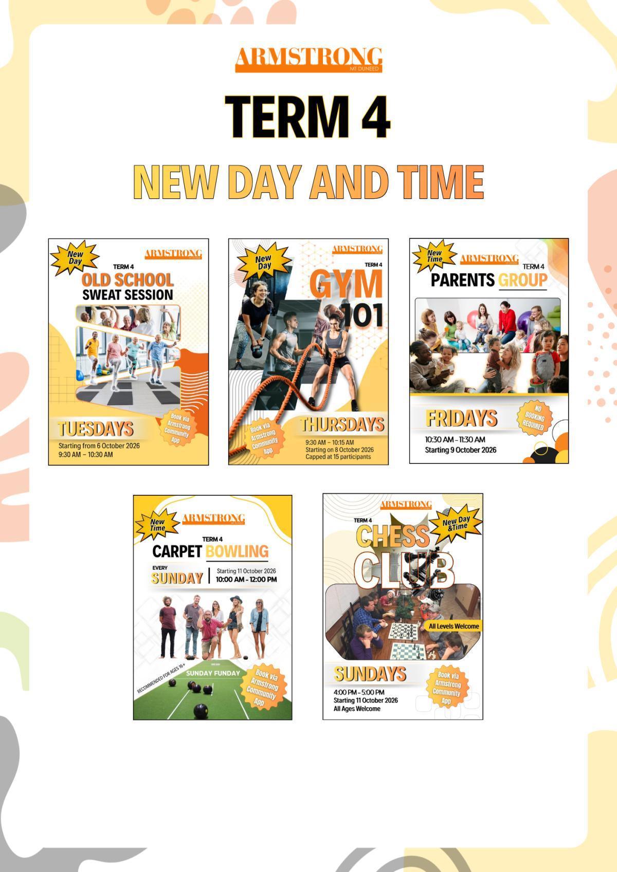 Term 4 Class Changes and Updates Term 4 Class Changes and Updates