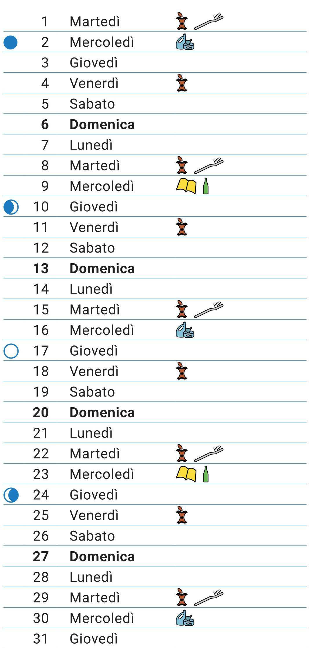 Calendario Rifiuti