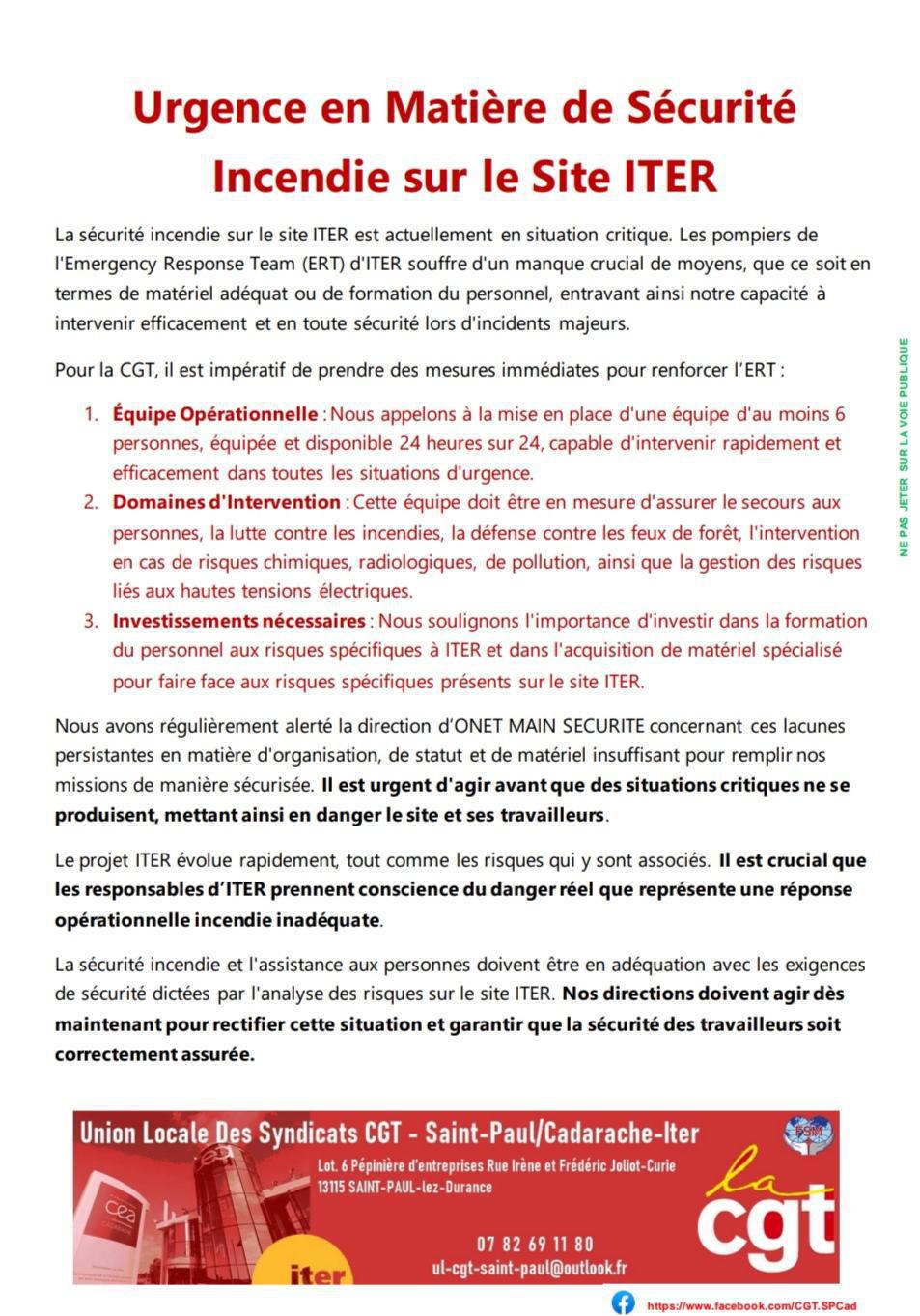 🚨 ITER : rassemblement 16 avril à partir de 7h45 🚨 ITER : rassemblement 16 avril à partir de 7h45