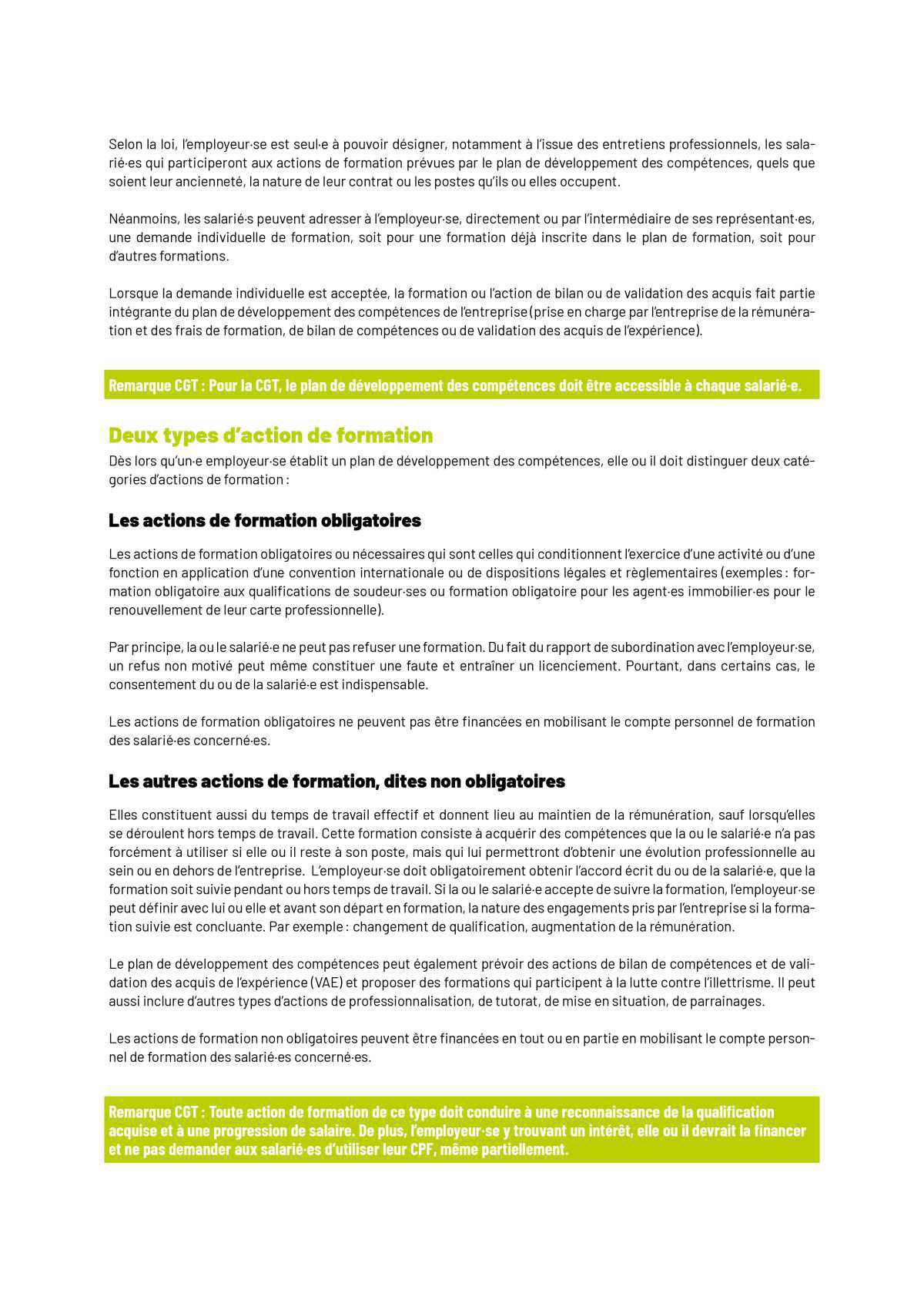 Développement des compétences