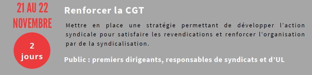 Renforcer la CGT