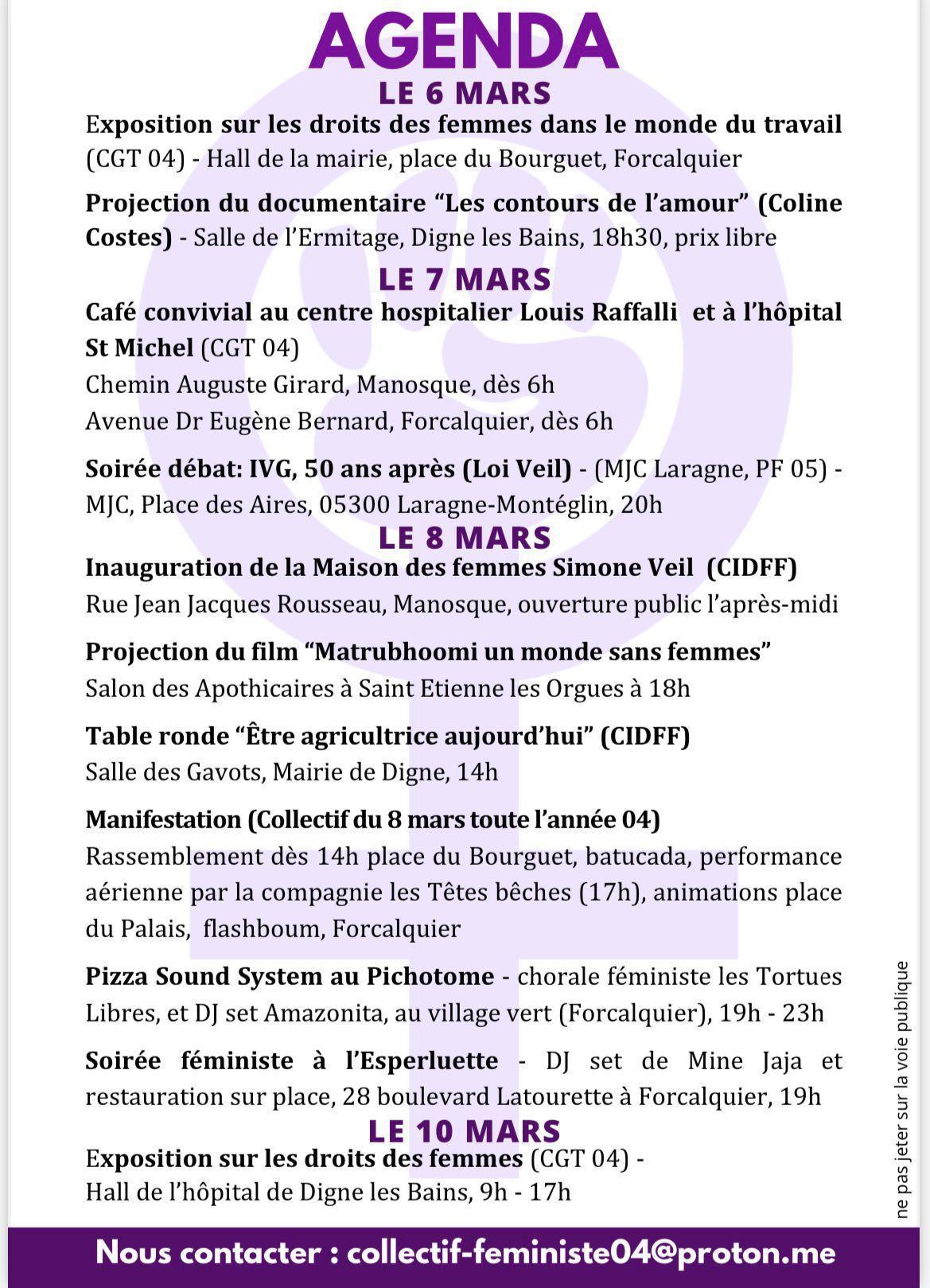 ♀️#8mars : l'agenda