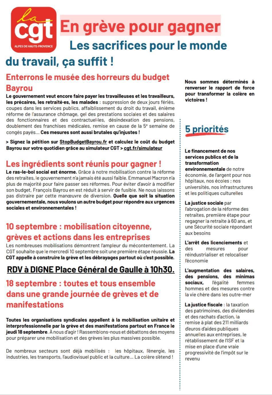 💥Le 10 septembre on t'attend dans la rue ✊🏼 