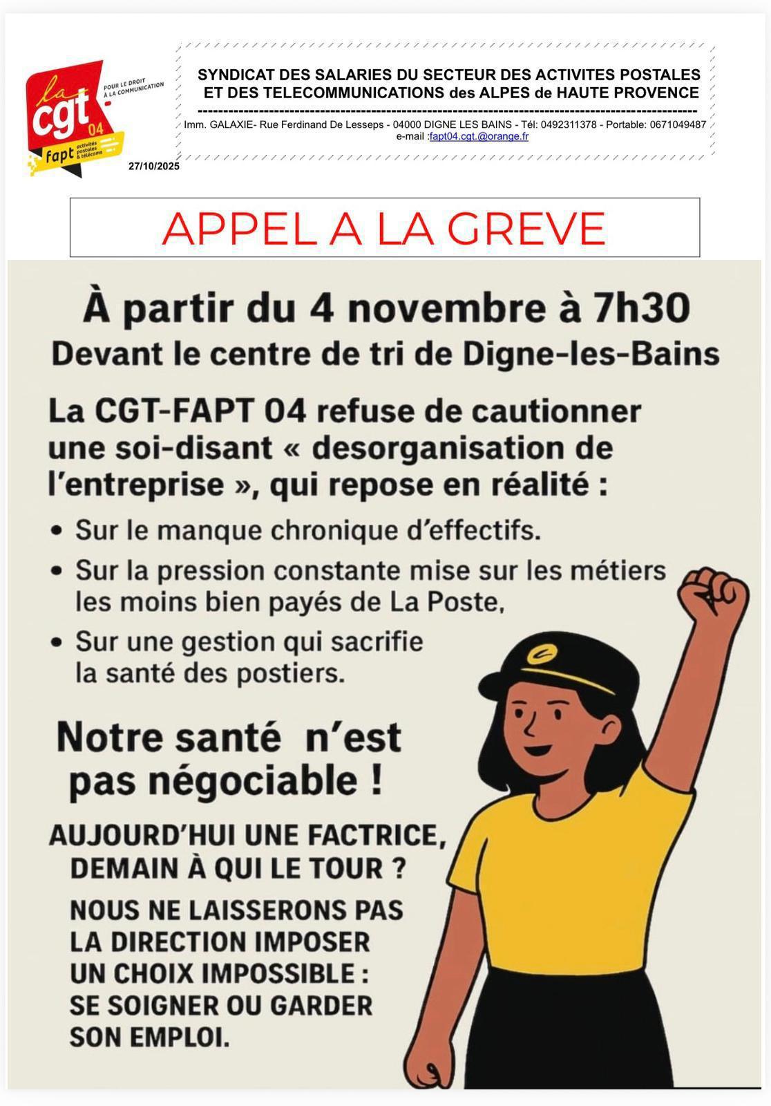 📬✊🏼Licenciement scandaleux à La Poste de Digne les Bains