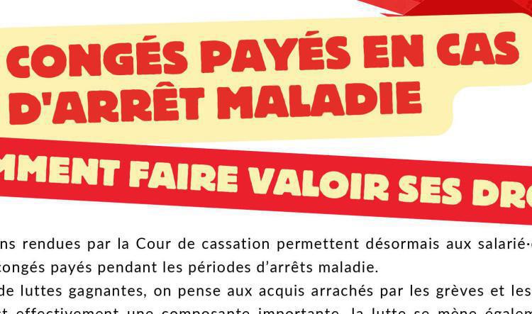 Congés payés en cas de maladie
