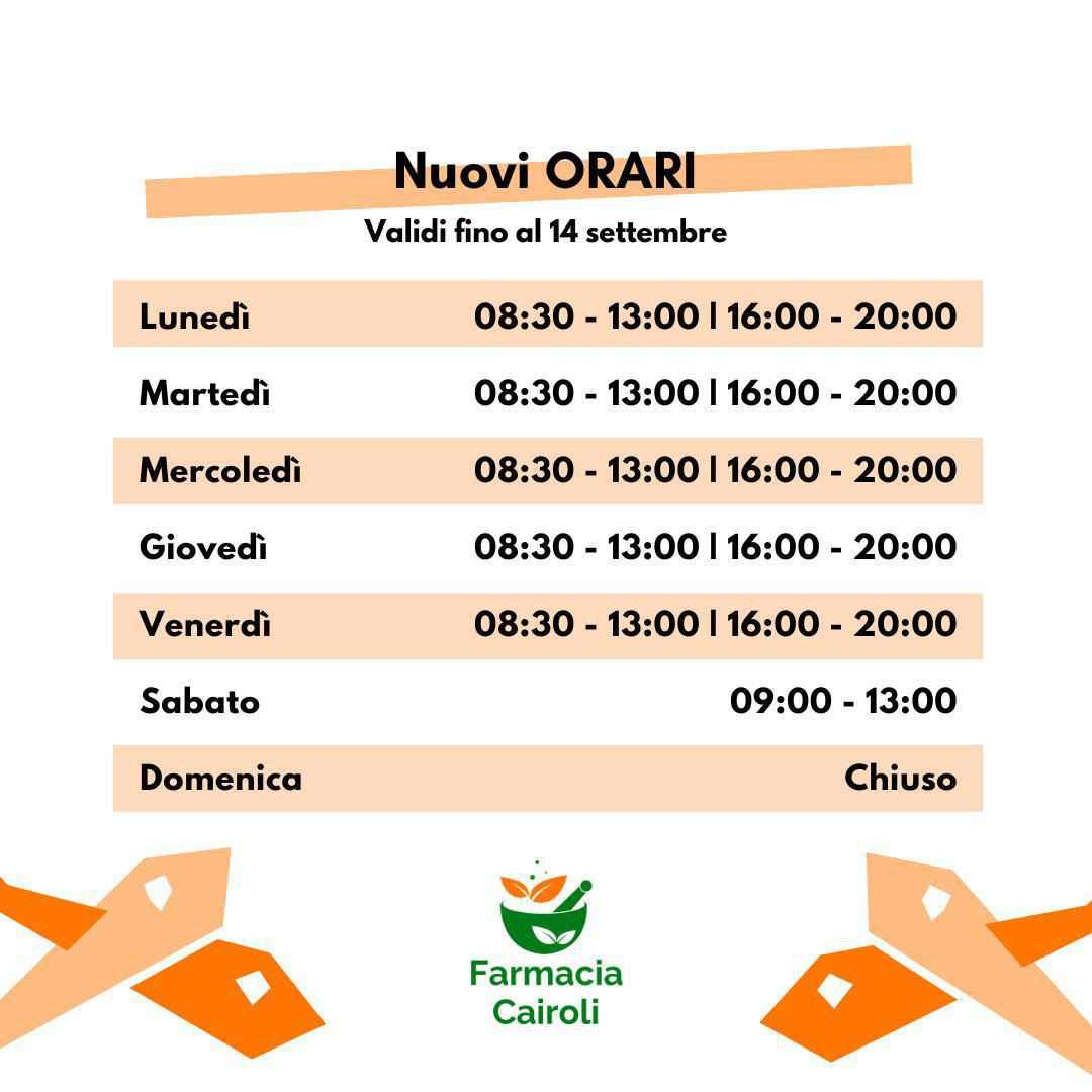 Nuovi ORARI